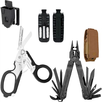Набір Мультитул Leatherman Super Tool 300 EOD-BLACK 831368+ Ножиці Raptor 831742 + Комплект біт Bit Kit 2 половини