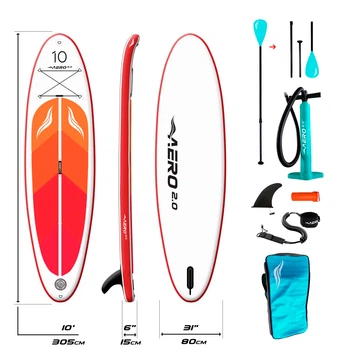 Надувная SUP доска AERO Board 2.0 (305х15х80см) 10' Red Orange