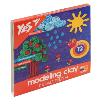 Пластилин YES Erudite 12 цветов 240 г 540560