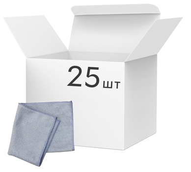 Упаковка серветок HSL Professional Bulk з мікрофібри універсальні блакитні 30х30 см 25 шт (1500000128)