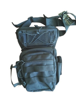 Тактическая набедренная сумка, подсумок на бедро SILVER KNIGHT YF-325 черный