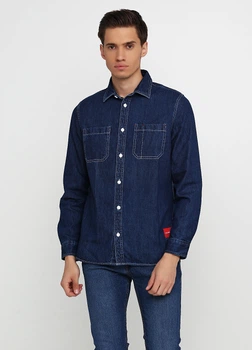 Мужская рубашка - рубашка Calvin Klein CK0269M L Синий