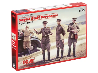 Сборная модель ICM Советский штабной персонал 1943-1945 гг. , 4 фигуры 35612