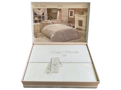 Комплект постільної білизни Maison D'or Rose Marine White сатин 220-160*2 см білий