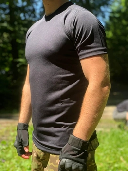 Тактическая футболка черная кулмакс (coolmax) 54 (XXL)