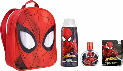 Набор для мальчиков в рюкзачке Air-Val Spider-man Set Backpack Туалетная вода 50 мл + Гель для душа 300 мл (8411114089577)