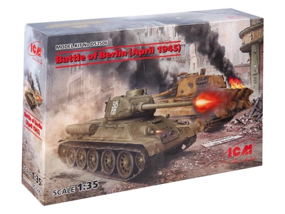 Збірна модель ICM Битва за Берлін квітень 1945 р. T-34-85, King Tiger DS3506