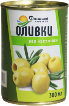 Оливки зелені без кісточки Домашні продукти 300 мл (8437006915892)