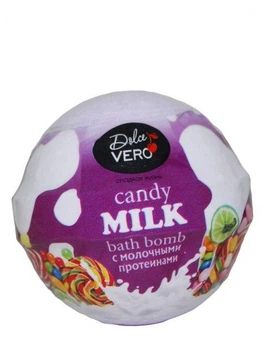 Бомба для ванн Dolce Vero с протеинами молока «Candy MILK» 75 г