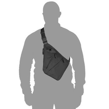 Компактна тактична однолямочна сумка Camotec Cobra Чорна