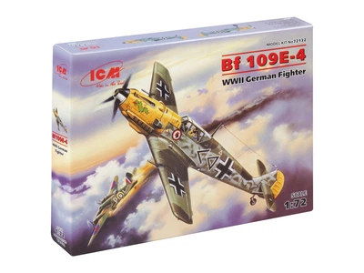 Сборная модель ICM Мессершмит Bf 109 E-4, немецкий истребитель 2 Мировой войны 72132