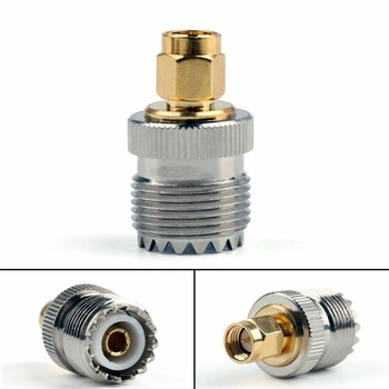Переходник антенный&nbsp;SMA Male - UHF Female (SO-239, PL-259) для автомобильной радиостанции адаптер антенны