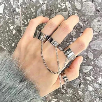 Набор колец из нержавеющей стали Punk Gothic Style 5 178