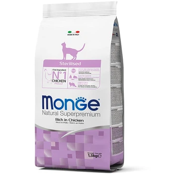 Корм Monge Cat Sterilised для стерилизованных котов - 1.5 кг 70011938