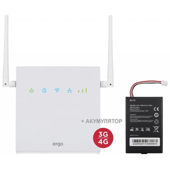 Стационарный роутер GSM Ergo R0516 Wi-Fi 4G (LTE) с батареей