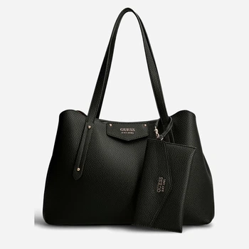 Сумка-шоппер женская GUESS ECO BRENTON GIRLFRIEND SATCHEL HWEVG839009-BLA Черная (800070266584)