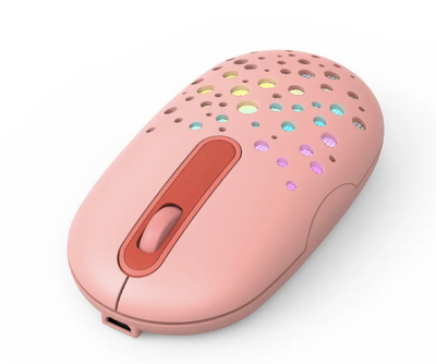 Бесшумная Компьютерная Мышь iMice Seenda IWG-DDS01 2.4G Розовая с RGB подсветкой