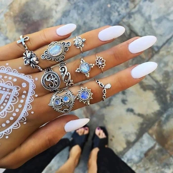 Набор колец из нержавеющей стали Bohemian Vintage 3 188