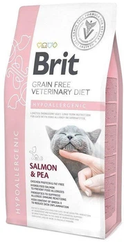 Диетический корм для кошек при пищевой аллергии с лососем Brit GF Veterinary Diet Hypoallergenic 2 кг