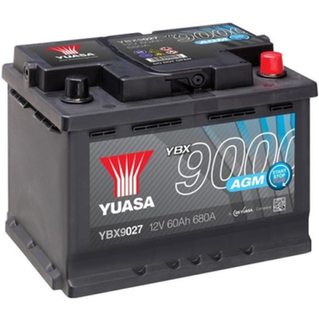 Автомобільний акумулятор Yuasa 12V 60Ah AGM Start Stop Plus Battery (YBX9027)