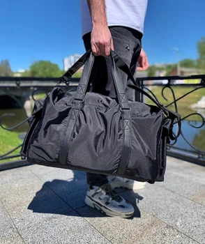 Спортивная сумка черного цвета материал CORDURA 1000D Украинское производство