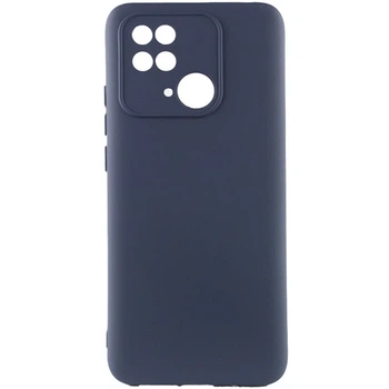 Чехол Накладка Premium Silicone Cover CaseIT Full Camera (AAA) для Xiaomi Redmi 10C Темно-синій / Midnight blue