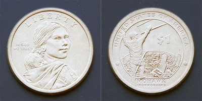 Монета 1 долар "'Сакагавея'" США 2015