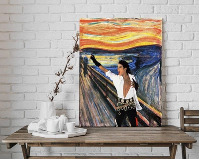 Картина Майкл Джексон,ефект акварелі 50x40 см (Код товару:idea-5)
