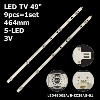 LED підсвітка TV 49" inch 464mm 5-led LED49D05A-ZC29AG-01 + LED49D05B-ZC29AG-01 V500DJ6-QE1 9pcs=1set