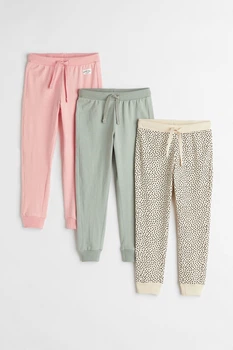 Набор спортивных штанов розовые хаки бежевые H&M 116см (400091942)