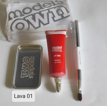 Помада-краска для губ (металлик) Models Own Lip Gunk Lip Paint Metallic Kit 01 Рыжий