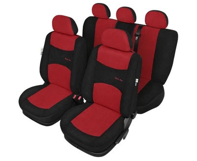 Авто чехлы из автоткани для SUZUKI CELERIO 2014- Kegel-Blazusiak SPORT LINE+ красный