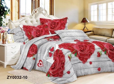 Євро комплект постільної білизни Vital - Textile Бязь 3D Premium 200х220 см (BPe-247)