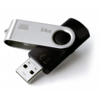 Флеш-память USB Goodram металл 64Гб черная с откидной крышкой (663383)