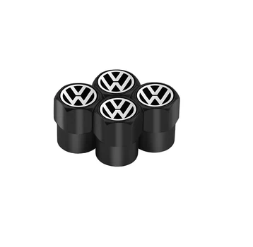 Защитные металлические колпачки на ниппель в стиле black с логотипом Volkswagen