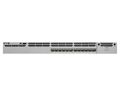 WS-C3850-12XS-E - Stackable 12 SFP+ Ethernet порти, з 350WAC power supply, 1 RU, IP Services, Cisco Catalyst 3850 Комутатор Refurbished
