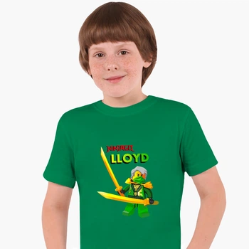 Детская футболка Лего Ниндзяго Ллойд Гармадон (LEGO Ninjago Masters of Spinjitzu Lloyd Montgomery Garmadon) (25186-2641) 158-164 см Хлопок Зеленый