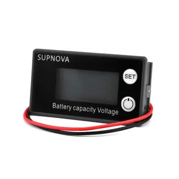 Индикатор заряда аккумулятора % вольтметр 8-100В Li-ion LiFePO4, SUPNOVA (117470)