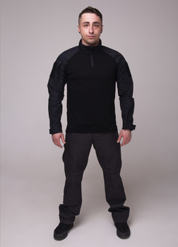 Костюм тактический рубашка убакс и брюки Карго GorLin 48 Черный (БР24/Т44)
