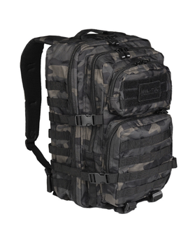 Рюкзак тактичний Mil-Tec 36Л Чорний камуфляж US ASSAULT PACK LG DARK CAMO (14002280-36)