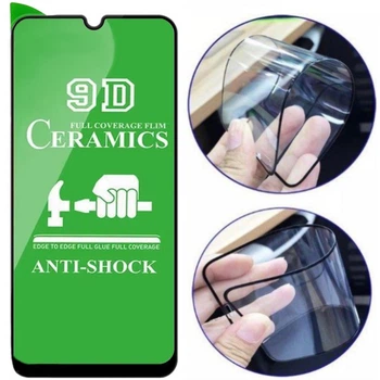 Защитное гибкое стекло для Xiaomi Redmi 9A / 9C Черная рамка 9D 9H Ceramics