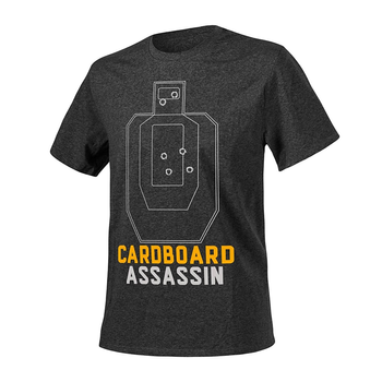 Футболка Cardboard Assassin Helikon-Tex Black/Grey Melange S Тактична чоловіча