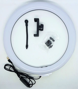 Лампа селфі LED світлодіодна кільце 30 см з тримачем для телефону та кріпленням під штатив