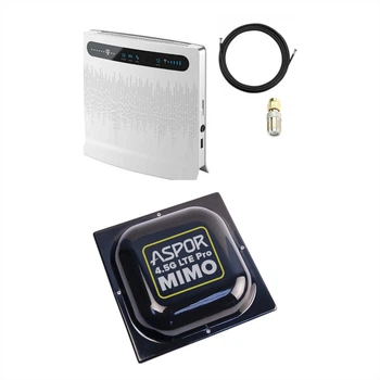 Комплект роутер Huawei B593s 4G LTE + антенна MIMO Aspor T800 18 дБ+ переходники антенна