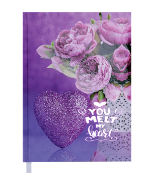 Щоденник недатований Buromax ROMANTIC A5 288 сторінок Фіолетовий (BM.2040-07)