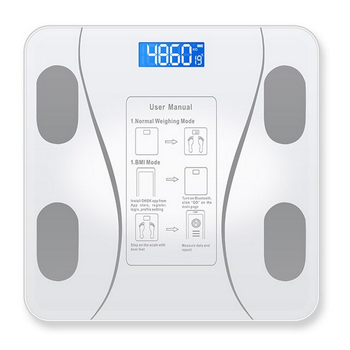 Напольные умные фитнес весы до 180кг, с Bluetooth, A-8003, Белые
