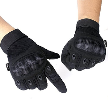 Тактические перчатки с закрытыми пальцами, Черный, XL