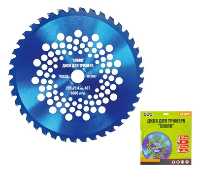 Диск для тримера MASTERTOOL GM "SHARK" 255*25.4*40Т з переможною напайкою (19-2001)