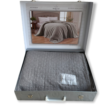 Плед Maison Dor My Favorite Grey бавовна 220-240 см сірий