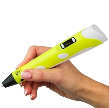 3Д ручка для рисования с LCD дисплеем 3D Pen-2 Жёлтая